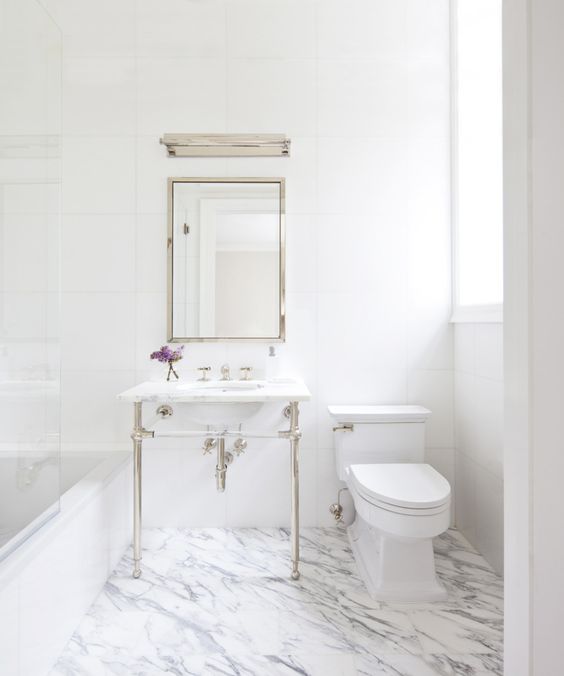 Inspiring you with allwhite bathrooms